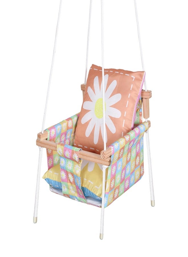 Boffle Kids/Babies Swing Hanging Wooden Jhula, Adjustable Baby Garden Swing with 2 Pillows | Hanging Up to 20 kg (1 to 3 Years) - Image 1